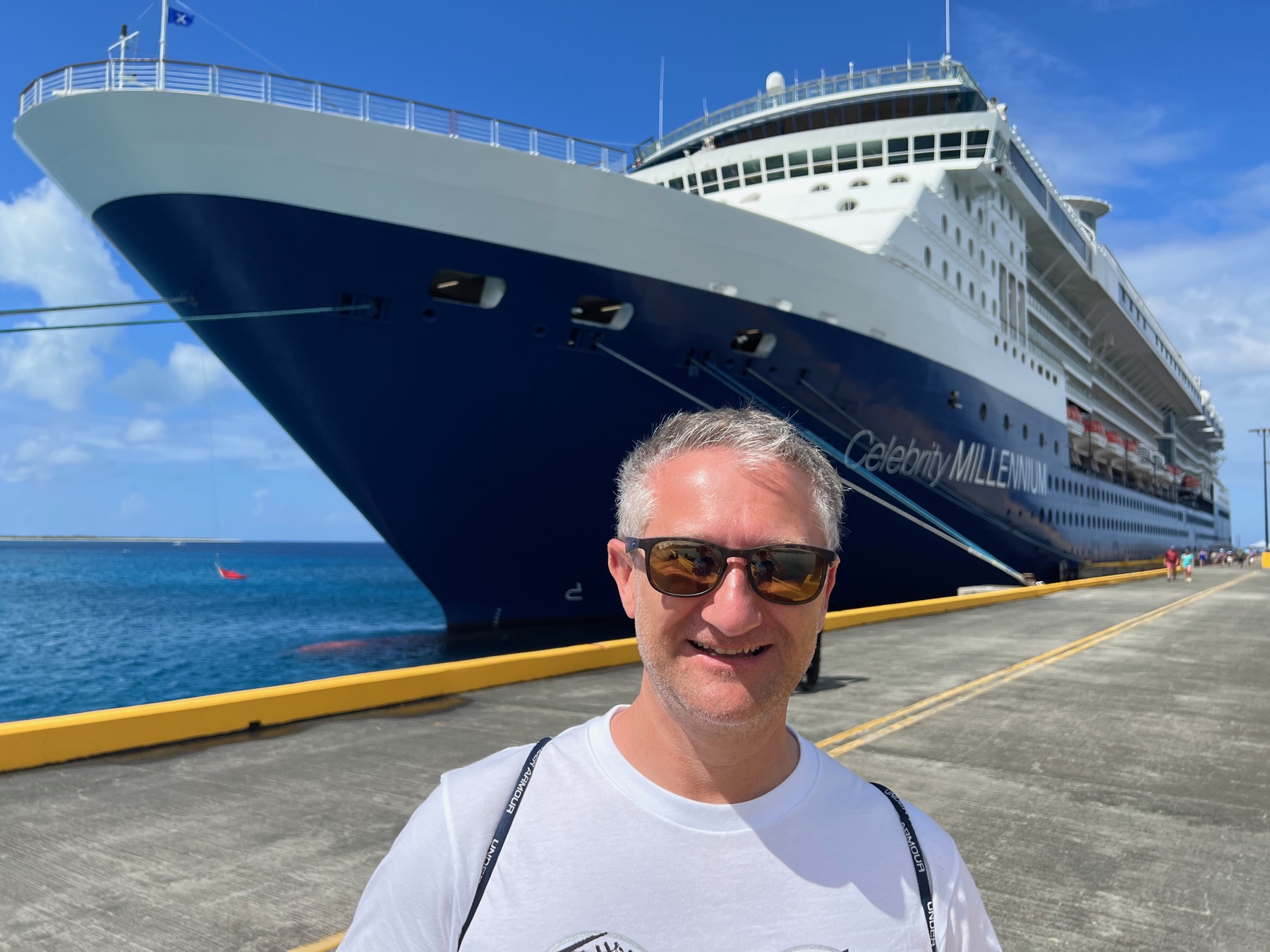 David with Celebrity Millennium in port